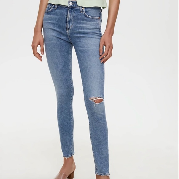 CITIZENS OF HUMANITY Rocket Crop Mid Rise Skinny Jeans in Keeper - Picture 2 of 4